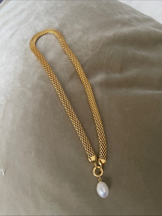 MONICA VINADER Jewelry - Monica Vinader Baroque Pearl Heirloom Chain Necklace 18k Gold Vermeil- New